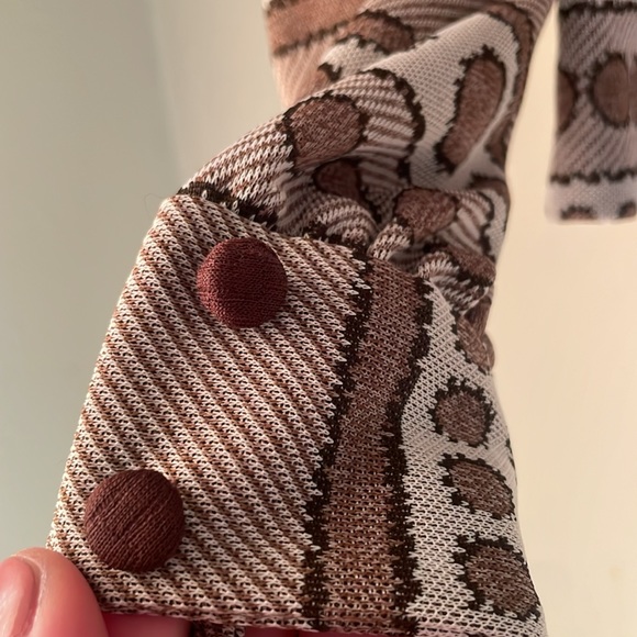 Vintage handmade long sleeve printed cropped 70’s style blouse - Picture 3 of 6